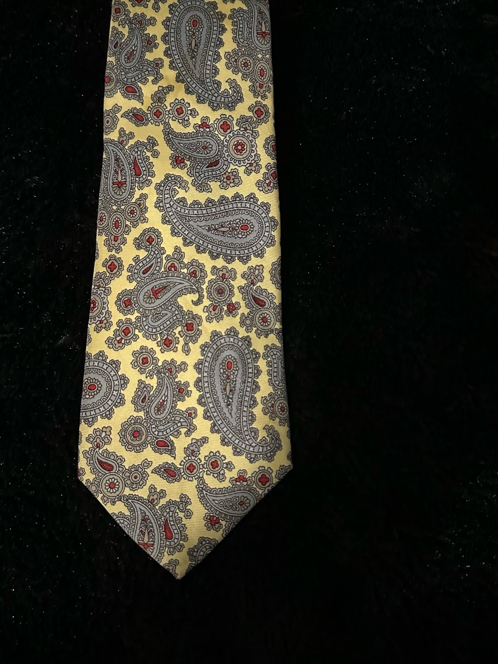 Christian Dior Classic Yellow Paisley Men's Tie
